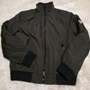GUESS Men's Army Green Bomber Jacket Sz. Medium